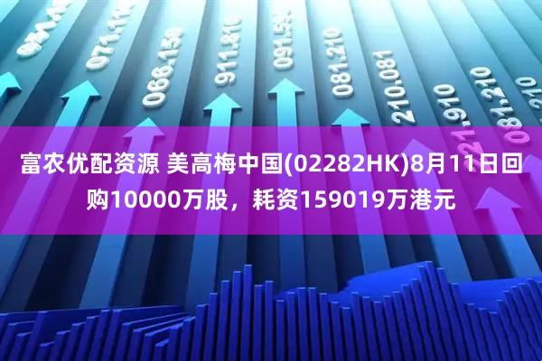 富农优配资源 美高梅中国(02282HK)8月11日回购10000万股，耗资159019万港元